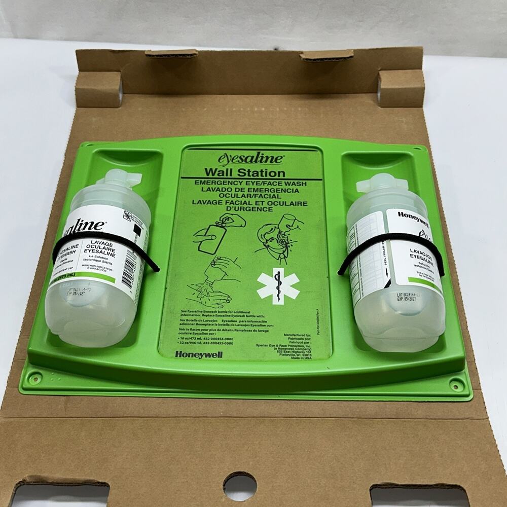Honeywell Safety 32-005696 2 Bottle Eyewash Station Two 32 Oz. w/ Hardware NEW